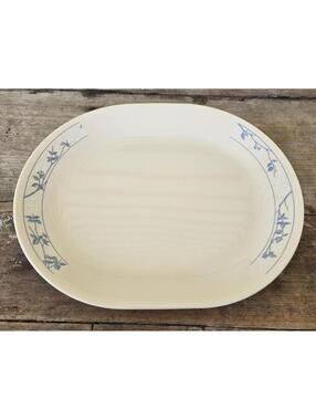Corelle First of Spring Beige Oval 12.5" Serving Platter CorningWare